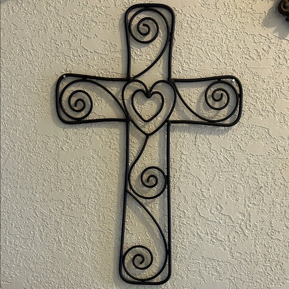 3 for $20 bundle! Black Wrought Iron Wall Cross Decor